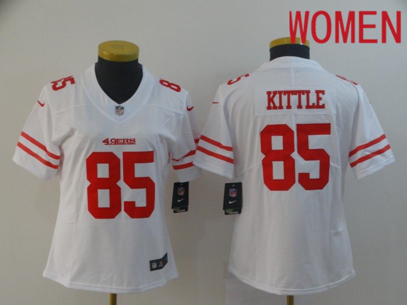 Women San Francisco 49ers #85 Kittle White Nike Vapor Untouchable Limited Player NFL Jerseys